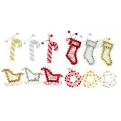Hanging Decoration - Christmas Nutbell Silhouette, Assorted