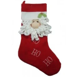 Christmas Stocking - Santa Face, Deluxe