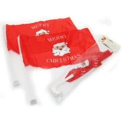 Car Flags, Merry Christmas 2 Pk