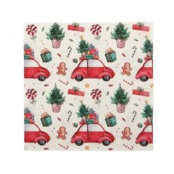 Serviettes - Christmas Car 3ply, 20pk